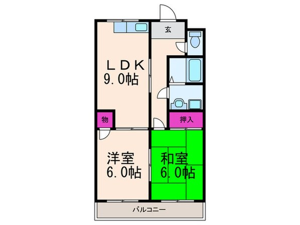 ヴィラカワバタ2号館の物件間取画像